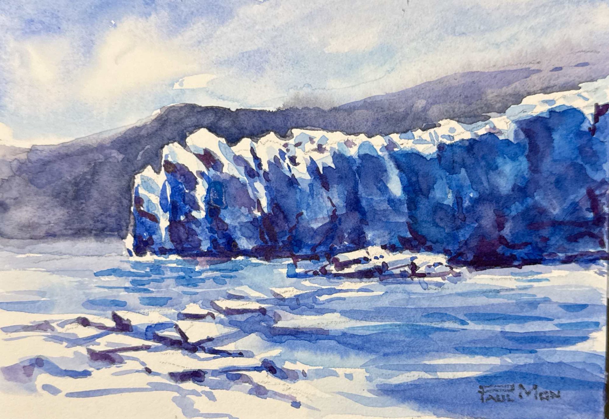 Watercolour Study — Glacier